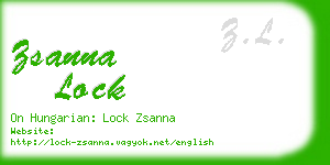 zsanna lock business card